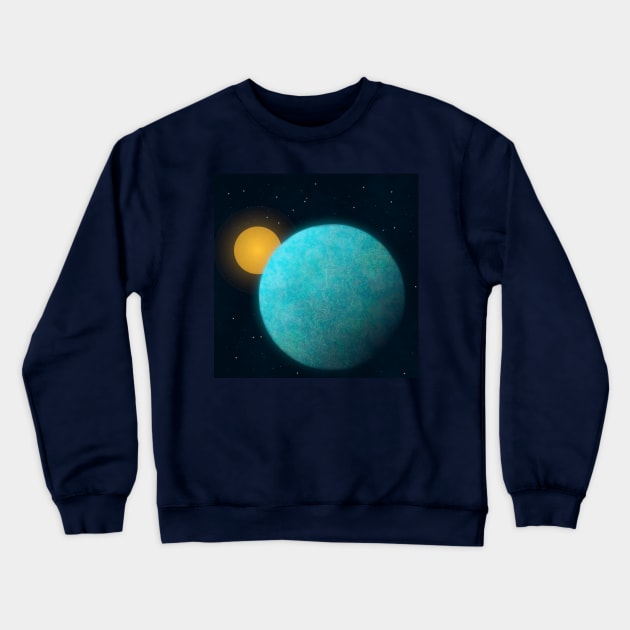 A blue exoplanet Crewneck Sweatshirt by Javisolarte